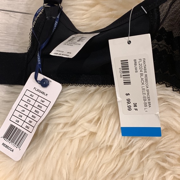 Forever Yours Lingerie Fantasie Rebecca Spacer Bra NWT in Black 36F - Picture 9 of 10